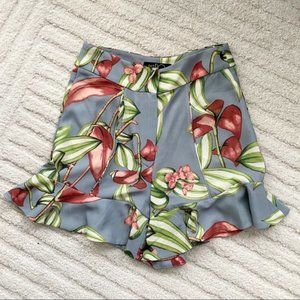 PatBO Zebrina Ruffle Hem Shorts